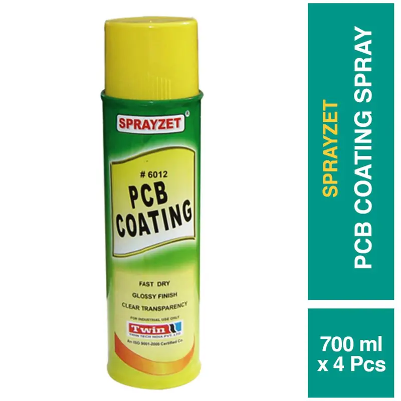 4 Pack of Sprayzet (700ml x 4 pcs) PCB Coating Spray With Water Clear Transparency